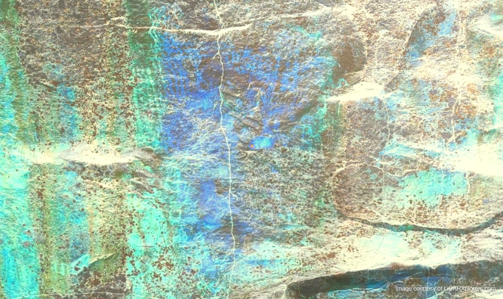 Spectral view highlighting striking differences between yellow and red pigments